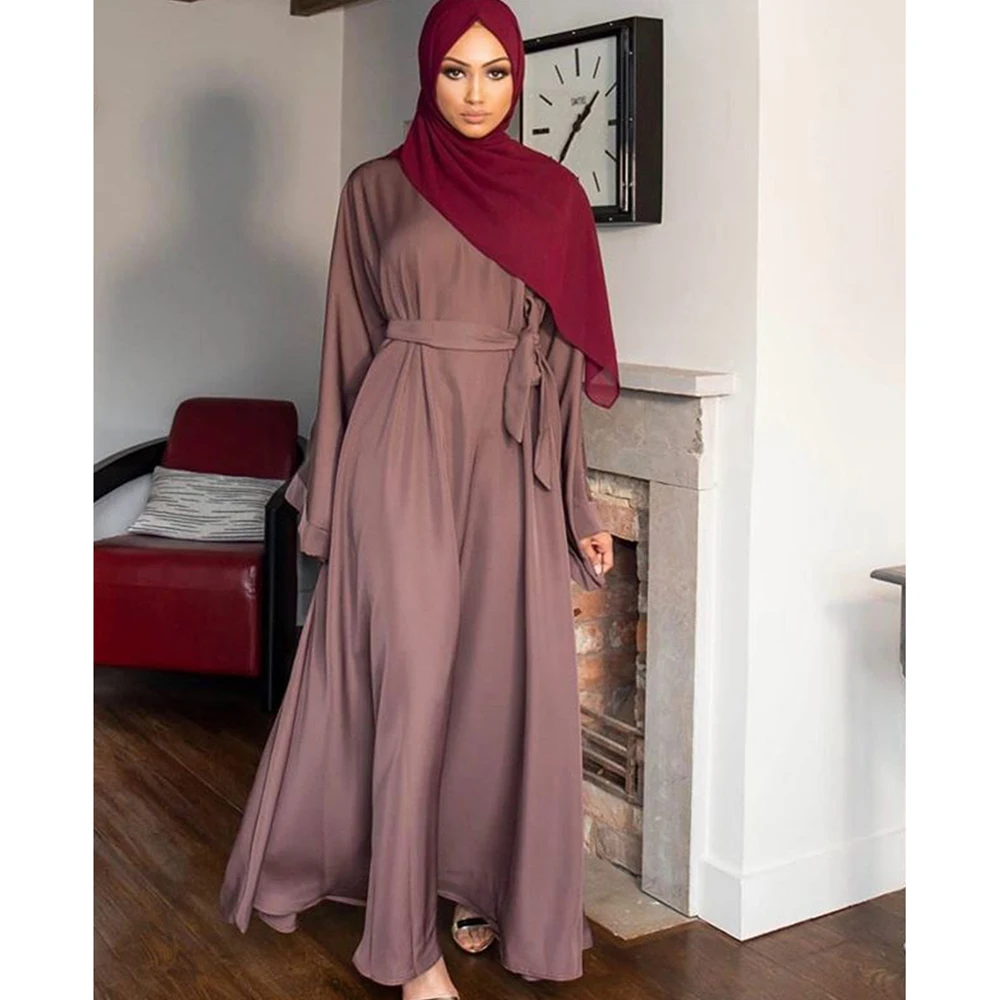

Abaya Turkish Muslim Maxi Robe Islamic Clothing Loose Women Long Dress Eid Ramadan Arab Dubai Kaftan Prayer Middle East Gown