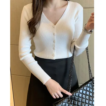 2019 Women Cardigans Sweater Fashion V neck Solid Knitwear Single Breasted Casual Knitted Cardigan Outwear Women Winter Coat
2019 Women Cardigans Sweater Fashion V neck Solid Knitwear Single Breasted Casual Knitted Cardigan Outwear Women Winter Coat