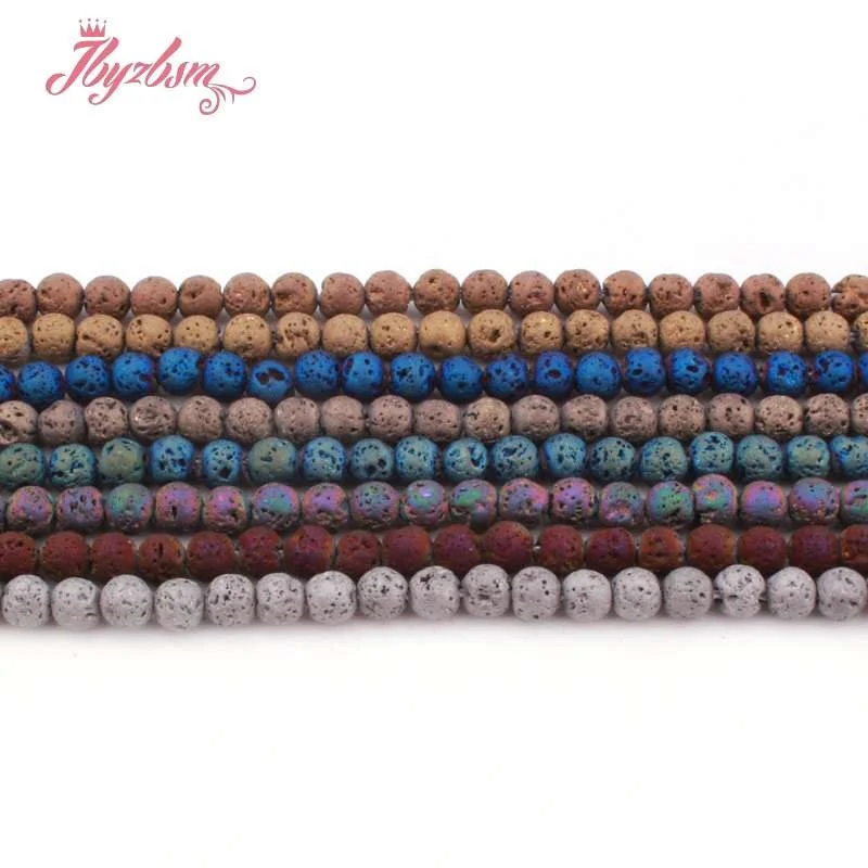 4mm Round Beads Lava Rock Metallic Coated Plated Natural Stone Beads For Jewelry Making DIY Necklace Bracelets 15" Free Shipping
4mm Round Beads Lava Rock Metallic Coated Plated Natural Stone Beads For Jewelry Making DIY Necklace Bracelets 15" Free Shipping