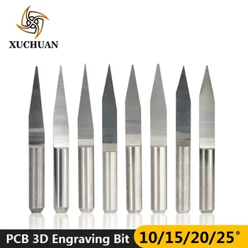 10pcs 10/15/20/25 Degrees PCB Engraving Bit V Shap Tip End Mill Tungsten Carbide PCB 3D Milling Cutter
10pcs 10/15/20/25 Degrees PCB Engraving Bit V Shap Tip End Mill Tungsten Carbide PCB 3D Milling Cutter