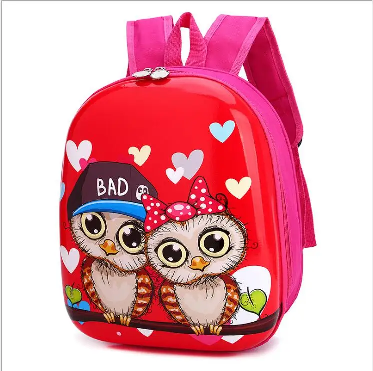 

Cute Kids Toddler owl School Bags Backpack Children Kindergarten Schoolbag 3D Cartoon EVA Hard Shell Animal Bag for Girls Boys