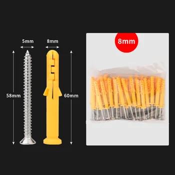 Plastic Expansion Pipe Screw Set Expansion Plug Rubber Plug Anchor Self Tapping Screw 6mm 8mm 10mm
Plastic Expansion Pipe Screw Set Expansion Plug Rubber Plug Anchor Self Tapping Screw 6mm 8mm 10mm