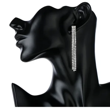 Yingwu Long Rhinestones Crystal Dangle Earrings Women Fashion Drop Earrings Jewelry Silver Black Triple Tail Tassel Earring
Yingwu Long Rhinestones Crystal Dangle Earrings Women Fashion Drop Earrings Jewelry Silver Black Triple Tail Tassel Earring