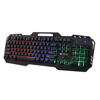 MIXIE X800 Wired Gaming Keyboard Mechanical Backlit Keyboards USB 104 Keycaps Keyboard Waterproof Computer Game Keyboards