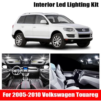 

16pcs Auto Car Interior LED Light Bulbs Canbus Kit For 2005-2010 VW Volkswagen Touareg White Map Dome Trunk Step Courtesy Lamp