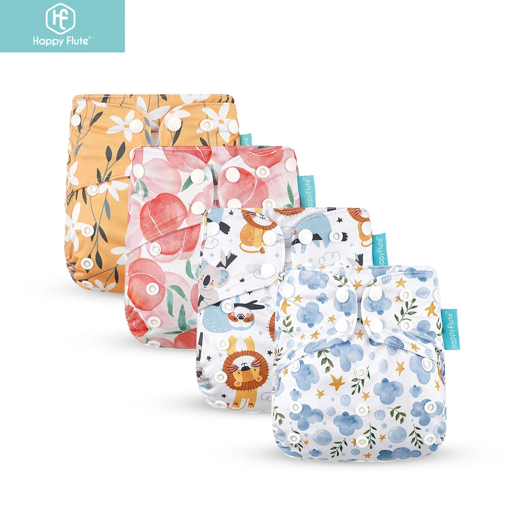 HappyFlute 1Pcs Baby Cloth Diaper Washable Reusable Eco-friendly Ecological Pocket Nappy With For 3-15kg | Мать и ребенок