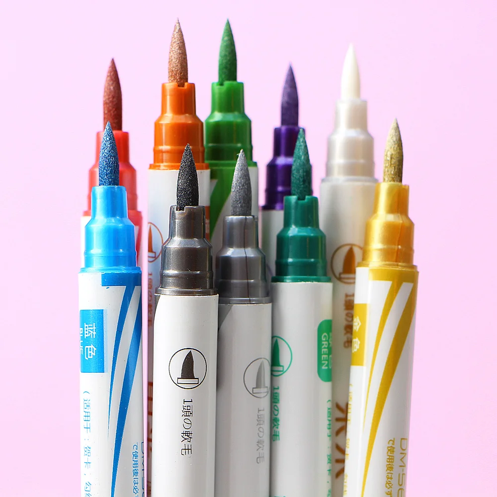 1 Pcs Cute 10 Colors Double Head Metal Color Permanent Paint Marker Pens Graffti Art Marker Highlighter Pen Stationery Gifts
1 Pcs Cute 10 Colors Double Head Metal Color Permanent Paint Marker Pens Graffti Art Marker Highlighter Pen Stationery Gifts