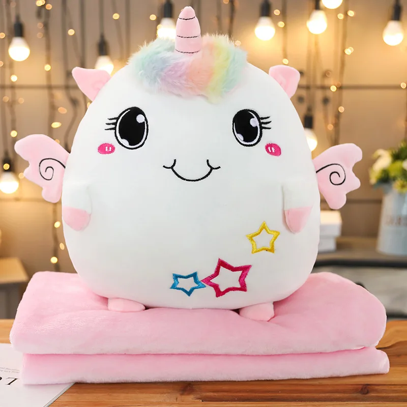 Soft Colorful Stuffed Unicorn 2 In 1 Pillow with Blanket Inside Kawaii Plush Rainbow Unicorn Elephant Cat Toys for Children
Soft Colorful Stuffed Unicorn 2 In 1 Pillow with Blanket Inside Kawaii Plush Rainbow Unicorn Elephant Cat Toys for Children