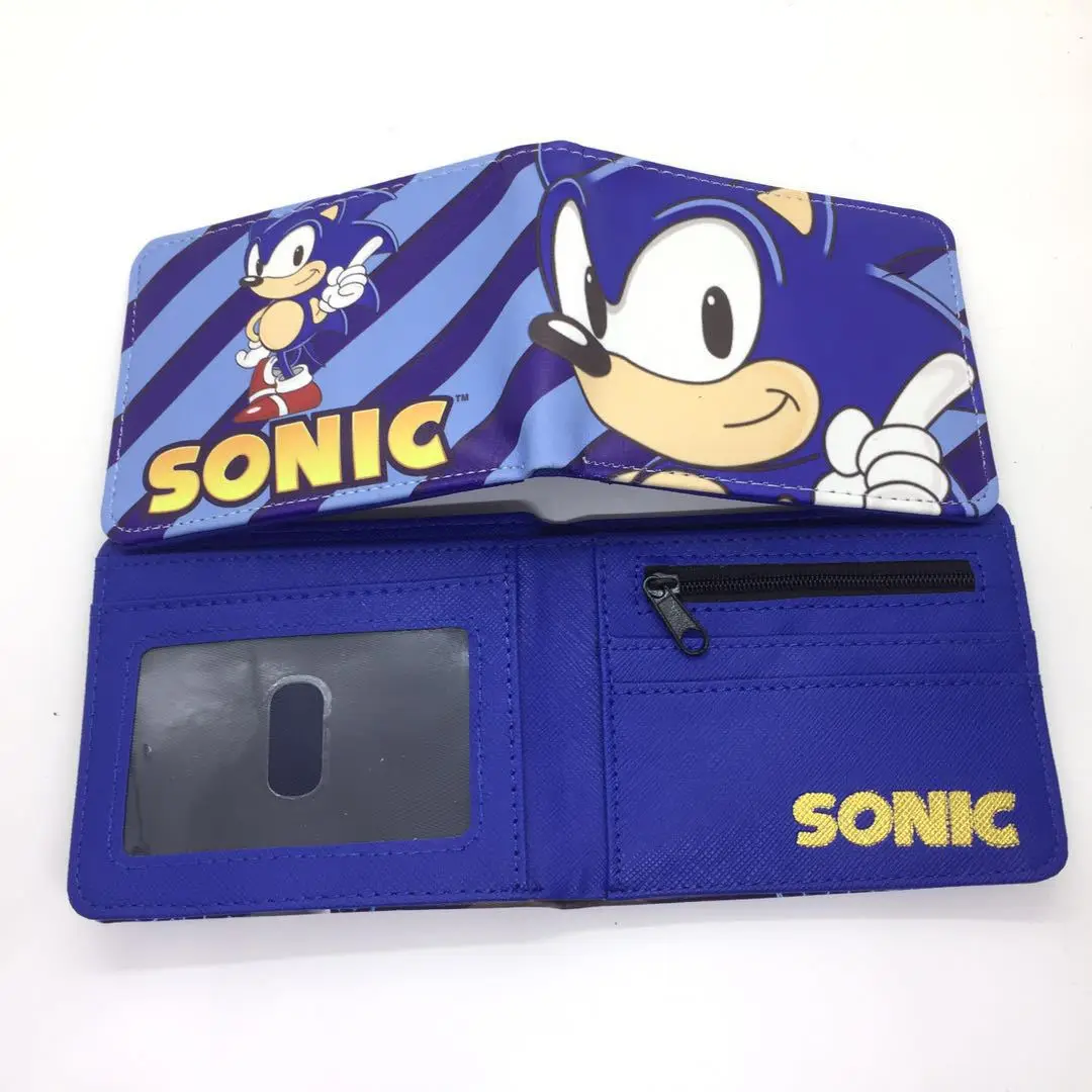 CrimsonQuest】Sonic the Hedgehog Leather PU Cartoon Coin Purse ID