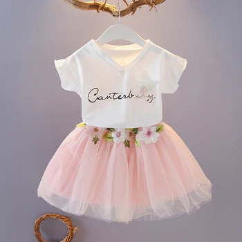 Girls Clothing Sets 2020 New Summer Children Fashion Letter Kids Girl Suits T-shirt Mesh Skirt 2Pcs Kids Outfits Girls Dress Set
Girls Clothing Sets 2020 New Summer Children Fashion Letter Kids Girl Suits T-shirt Mesh Skirt 2Pcs Kids Outfits Girls Dress Set