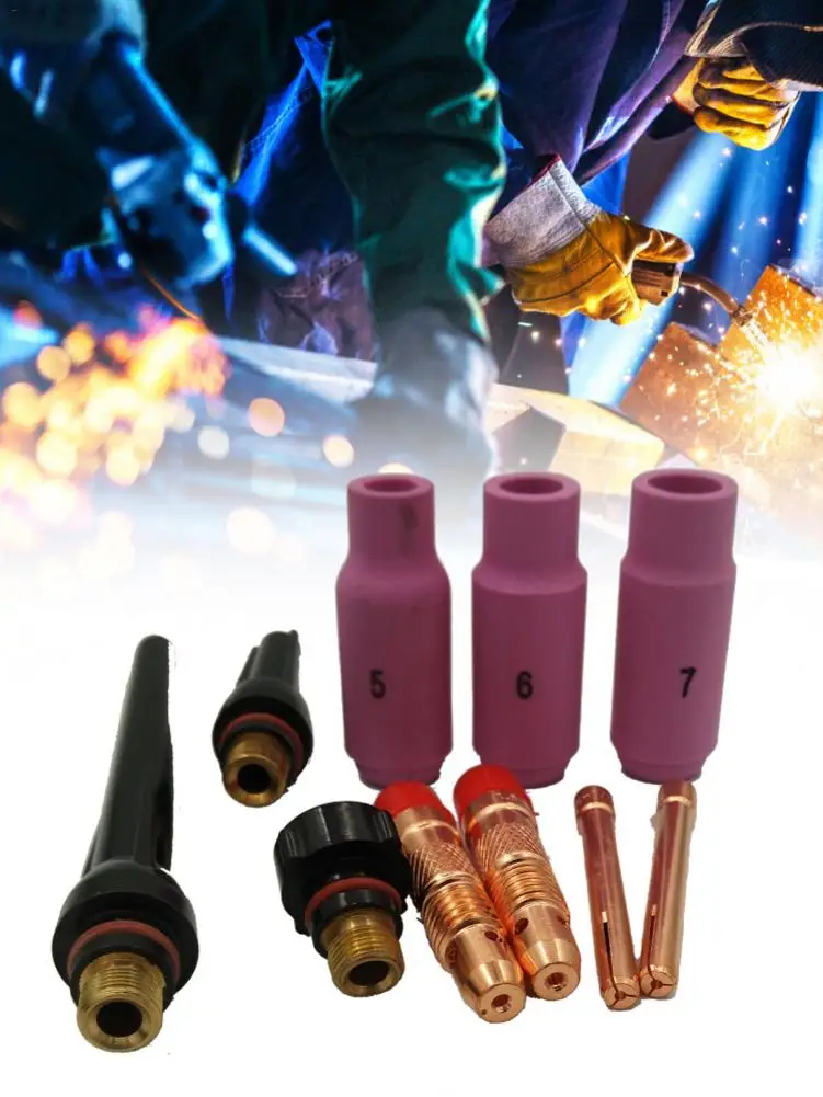 10PCS Original Welding TIG Torch Accessories Set TIG SR/WP/DB/PTA 17 18 26 for TIG Torch Practical Welding Accessories
10PCS Original Welding TIG Torch Accessories Set TIG SR/WP/DB/PTA 17 18 26 for TIG Torch Practical Welding Accessories