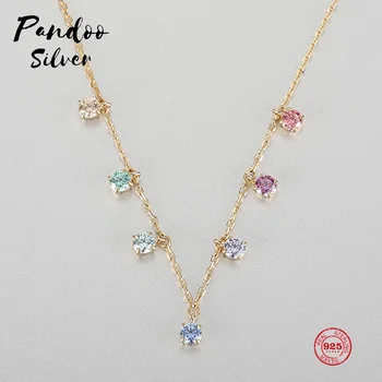 PANDOO Fashion Charm Pure 925 Silver Original 1:1 Copy, Fresh Color Chic Adjustable Wild Necklace Female Luxury Jewelry Gifts
PANDOO Fashion Charm Pure 925 Silver Original 1:1 Copy, Fresh Color Chic Adjustable Wild Necklace Female Luxury Jewelry Gifts