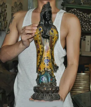 wedding decoration wedding decoration 19" Old China Temple Bronze Cloisonne Guanyin Kwan-yin Bodhisattva Buddha Statue 
wedding decoration wedding decoration 19" Old China Temple Bronze Cloisonne Guanyin Kwan-yin Bodhisattva Buddha Statue