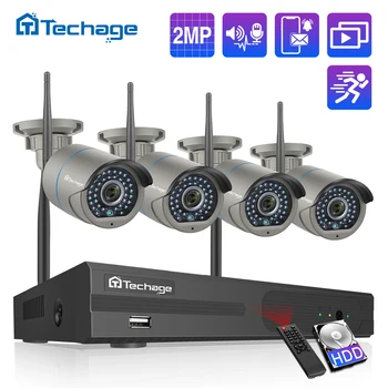 

H.265 8CH 1080P 2MP Wireless NVR Security CCTV System Two Way Audio IR Outdoor WiFi IP Camera P2P Video Surveillance Kit 1TB HDD