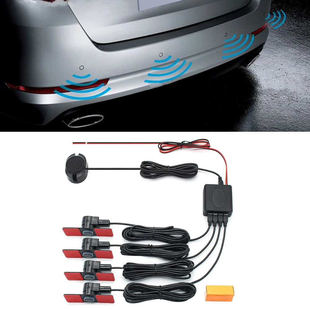 1set Universal Car Parking Sensor 4 Sensors 16mm Flat Sensors Buzzer System Waterproof Automobile Accessories
1set Universal Car Parking Sensor 4 Sensors 16mm Flat Sensors Buzzer System Waterproof Automobile Accessories