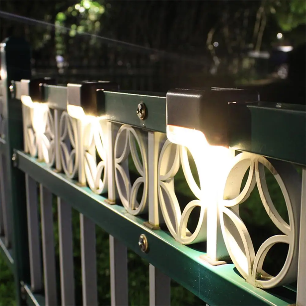 4PCS LED Solar Path Stair Lights Outdoor Garden Yard Fence Wall Landscape Lamp Solar Night Light Rechargeable buitenverlichting