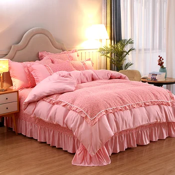 ins Print Home Bedding Set Lace Four Piece Duvet Cover Pillow Cases Sheet For 1.8m/2.0m Bed Princess Style P8
ins Print Home Bedding Set Lace Four Piece Duvet Cover Pillow Cases Sheet For 1.8m/2.0m Bed Princess Style P8