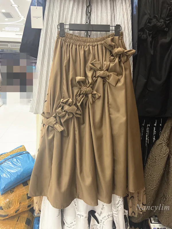 Khaki Bow Skirt Women 2020 Autumn and Winter New Elastic High Waist A- Line Slimming Female Pleating All-Match Skirts Lady
Khaki Bow Skirt Women 2020 Autumn and Winter New Elastic High Waist A- Line Slimming Female Pleating All-Match Skirts Lady