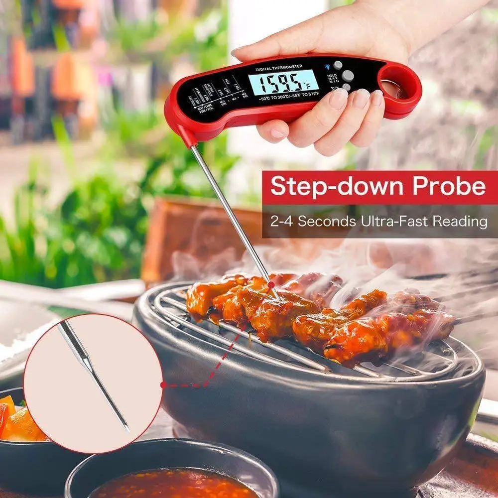 

-50-300℃ Thermometer Temperature Gauge Oven Portable Kitchen Digital Cooking Food BBQ Cooking Tools Foldable Waterproof Probe