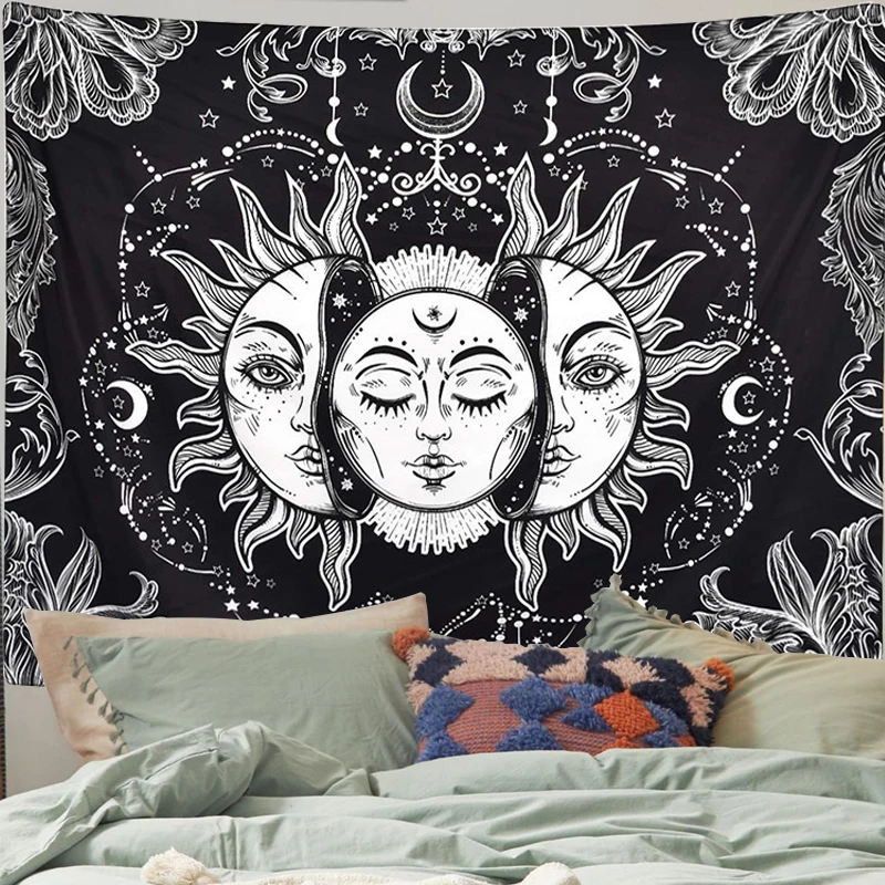 Peaceful Night Hippie Art Tapestry Room Wall Hanging Psychedlic Throw Tapestries