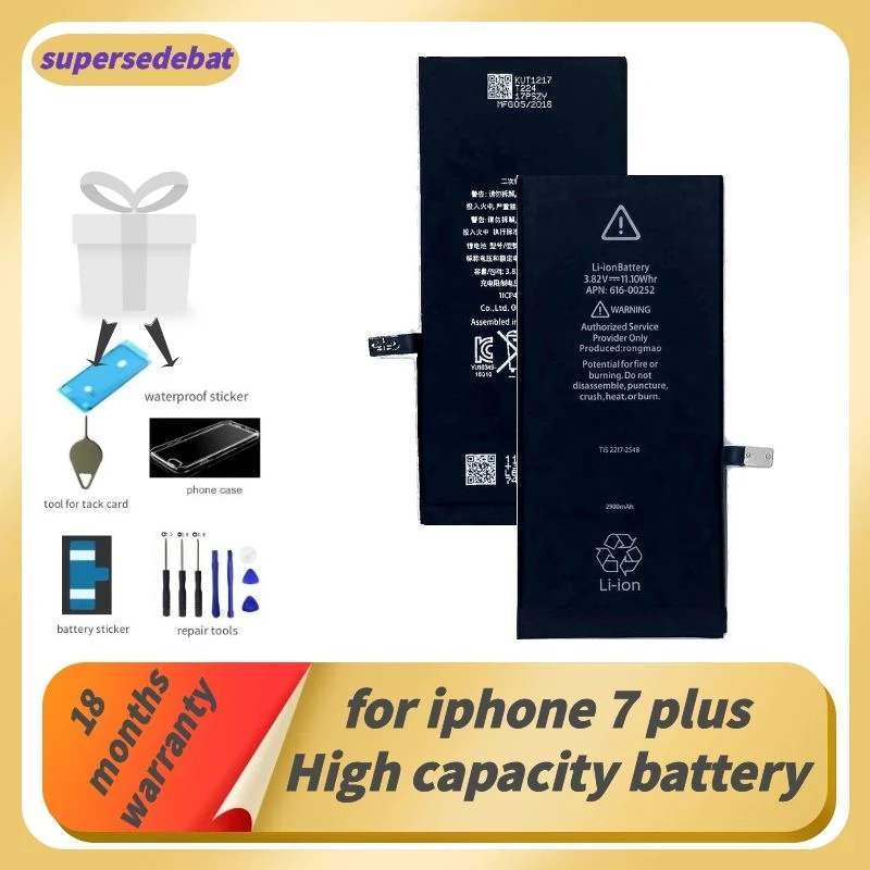 Supersedebat for Iphone 7 Plus Battery Bateria for Iphone 7 Plus for Iphone 7plus Cell Phone Original Accumulator By Telephone
Supersedebat for Iphone 7 Plus Battery Bateria for Iphone 7 Plus for Iphone 7plus Cell Phone Original Accumulator By Telephone