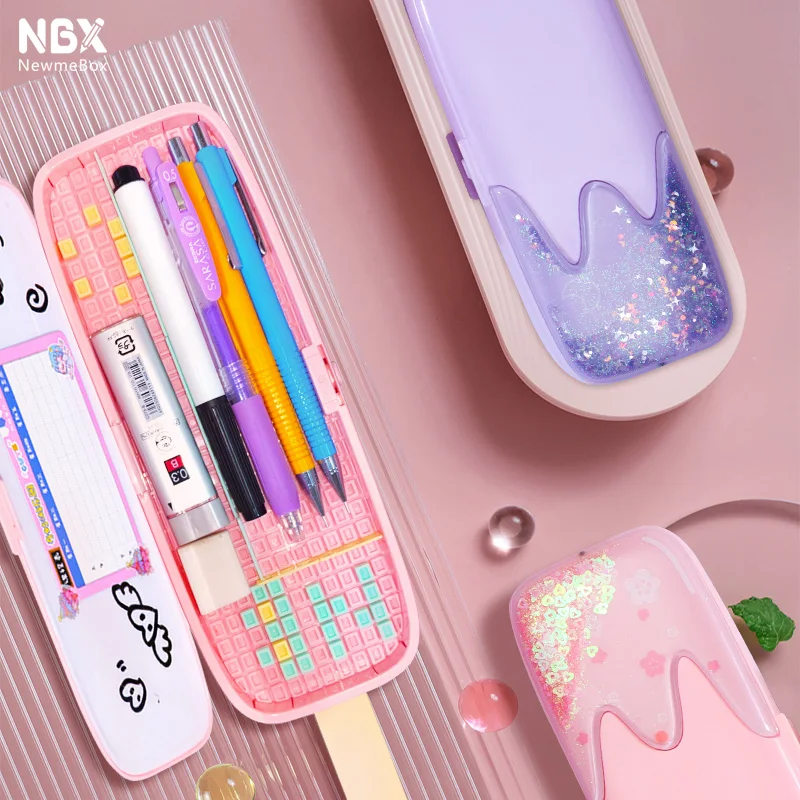 NBX DIY Assembled Pencil Case Quicksand Student Stationery Box Newmebox Cute Multifunctional Pen Bag twinkle star For Girls Boys
NBX DIY Assembled Pencil Case Quicksand Student Stationery Box Newmebox Cute Multifunctional Pen Bag twinkle star For Girls Boys