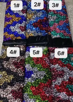 New French Nigerian sequins net lace,African velvet tulle mesh Sequence lace fabric high quality for wedding dress 5 yards/lot
New French Nigerian sequins net lace,African velvet tulle mesh Sequence lace fabric high quality for wedding dress 5 yards/lot