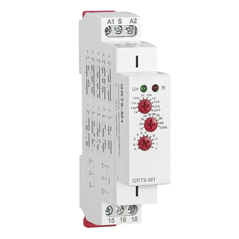 GRT8-M1 16A Multifunction Timer Relay with 10 Function Choices AC 230V Time Relay
GRT8-M1 16A Multifunction Timer Relay with 10 Function Choices AC 230V Time Relay