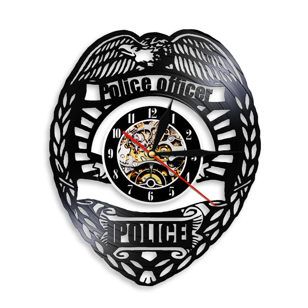 Police Officer Logo Wall Watch Police Badge Vinyl Record Wall Clock Police Station Decor Wall Light Policemen Retirement Gift
Police Officer Logo Wall Watch Police Badge Vinyl Record Wall Clock Police Station Decor Wall Light Policemen Retirement Gift