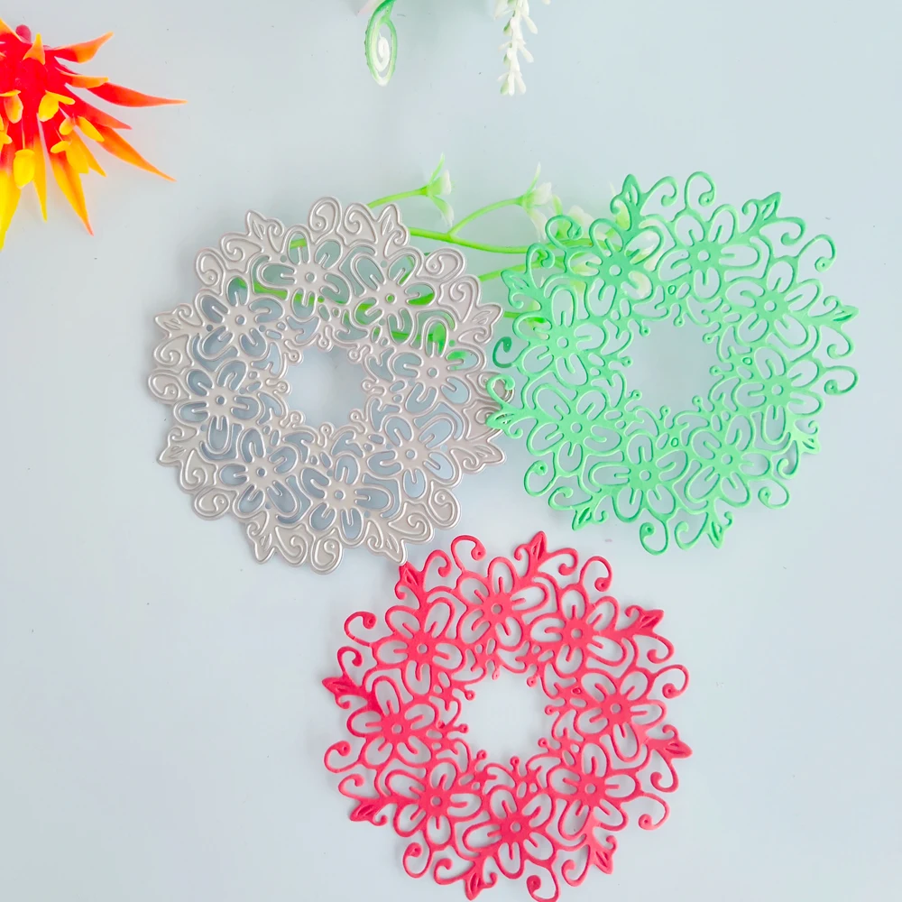 Wreath pattern Decoration Metal Mould DIY scrapbook Photo album embossed Card knife cutting Die
Wreath pattern Decoration Metal Mould DIY scrapbook Photo album embossed Card knife cutting Die