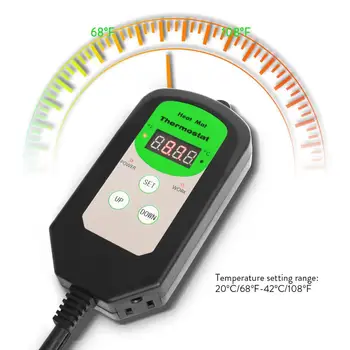 Thermostat Controller Digital Heating Mat Thermostat For Reptile Multi Use For Greenhouse And Reptiles Gecko Tortoise Terrariums
Thermostat Controller Digital Heating Mat Thermostat For Reptile Multi Use For Greenhouse And Reptiles Gecko Tortoise Terrariums