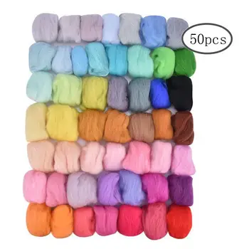 36/50 Colors Wool Felt Roving Wool Felting Tool Kit Fiber Material with Felt Needle Set Weaving Needlework Spinning Craft Kits
36/50 Colors Wool Felt Roving Wool Felting Tool Kit Fiber Material with Felt Needle Set Weaving Needlework Spinning Craft Kits