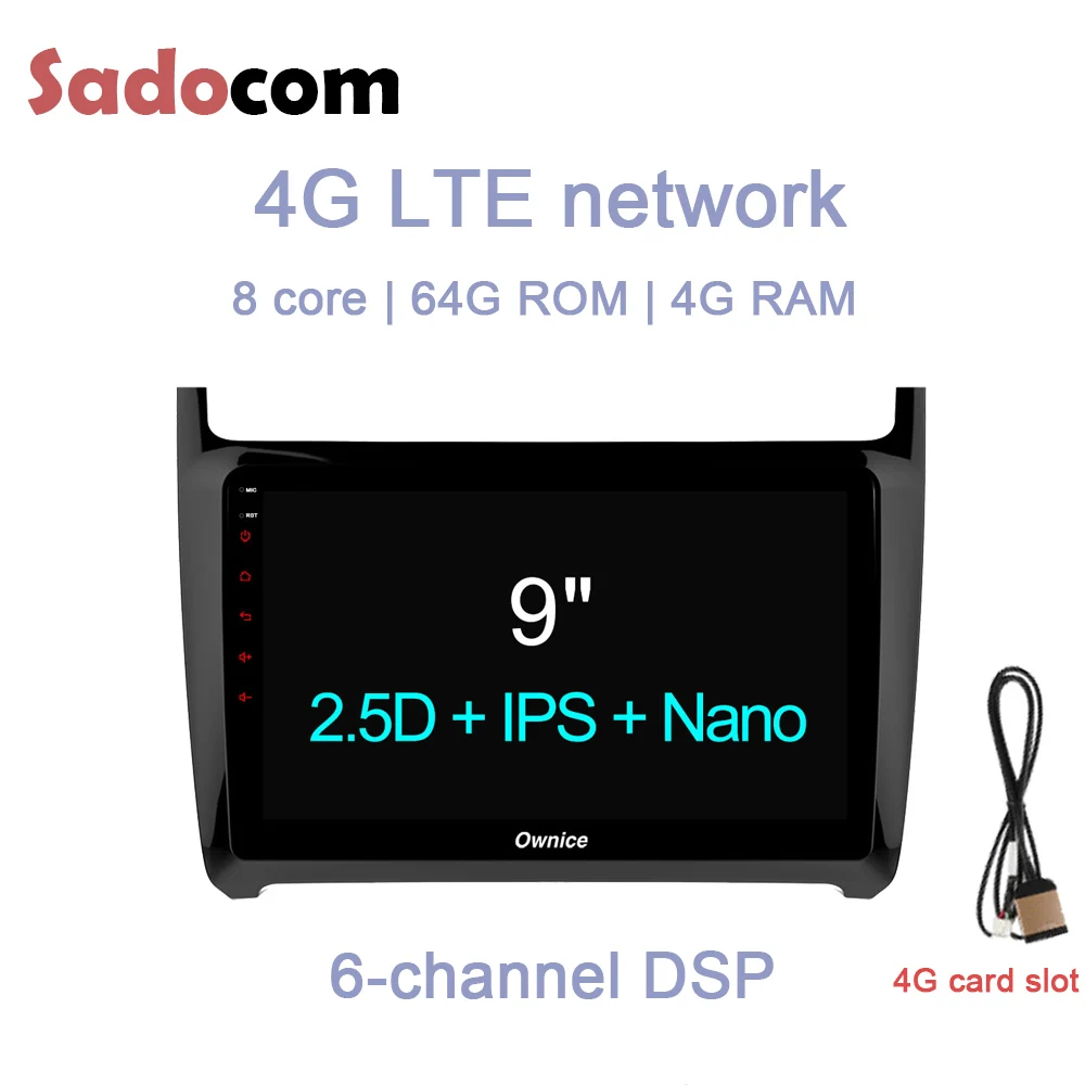 DSP 9 "64 Гб ПЗУ 4 ОЗУ автомобильный dvd-плеер gps карта радио 4G LTE OBD2 Android 8 1 для VW Модели