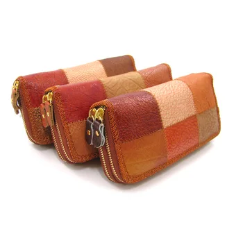 Women 's Handmade Leather Purse Retro Style Leather Double Pull Wallet with Ethnic Characteristics 
Women 's Handmade Leather Purse Retro Style Leather Double Pull Wallet with Ethnic Characteristics