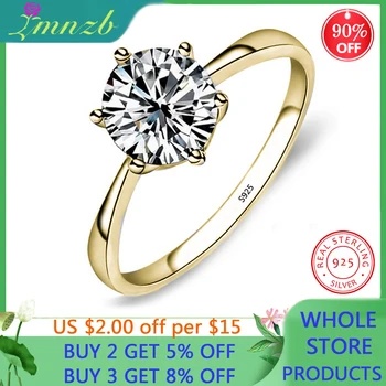 LMNZB Classic Six Claw Gold Color 1CT 6mm Zirconia Wedding Rings for Bridal Christmas Gift for Women Jewelry Engagement Ring
LMNZB Classic Six Claw Gold Color 1CT 6mm Zirconia Wedding Rings for Bridal Christmas Gift for Women Jewelry Engagement Ring