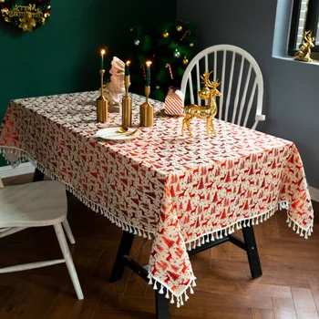 New Year Christmas Tree Tablecloth Christmas Table Cloth Dinner Party deer Printed Linen Cotton Table Cover Decorations
New Year Christmas Tree Tablecloth Christmas Table Cloth Dinner Party deer Printed Linen Cotton Table Cover Decorations