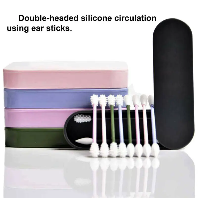 Reusable Double-sided Cotton Swab Ear Cleaning Cosmetic Silicone Swabs Swimming Bath Ear Stick
Reusable Double-sided Cotton Swab Ear Cleaning Cosmetic Silicone Swabs Swimming Bath Ear Stick