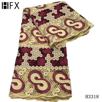 HFX Newest African Guipure Cord Lace Fabric High Quality Water Soluble Guipure Lace Fabric With Stones For Nigerian Party F3318
HFX Newest African Guipure Cord Lace Fabric High Quality Water Soluble Guipure Lace Fabric With Stones For Nigerian Party F3318