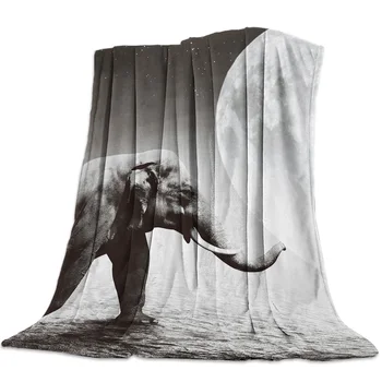 Black And White Animal Elephant Moon Starry Spring and Autumn Soft Flannel Blanket Office Siesta Blanket Sofa Bed Blanket
Black And White Animal Elephant Moon Starry Spring and Autumn Soft Flannel Blanket Office Siesta Blanket Sofa Bed Blanket