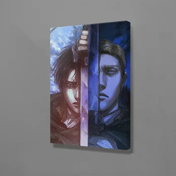 Shingeki No Kyojin Levi Erwin Smith Frame Canvas Wall Art Decoration Poster Prints for Home Bedroom Framed Wooden Decor Painting 
Shingeki No Kyojin Levi Erwin Smith Frame Canvas Wall Art Decoration Poster Prints for Home Bedroom Framed Wooden Decor Painting