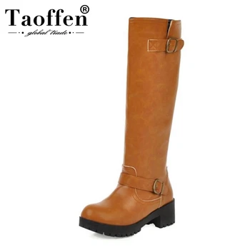 TAOFFEN Knee High Women Fashion Winter Boots Zipper Buckle Strap Footwear Platform Low Square Heel Knight Boots Size 34-43
TAOFFEN Knee High Women Fashion Winter Boots Zipper Buckle Strap Footwear Platform Low Square Heel Knight Boots Size 34-43
