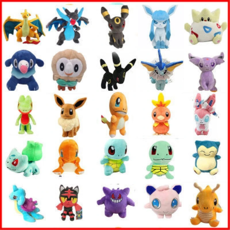 Kawaii Pokemon Pikachu Squirtle Charmander Gengar Bulbasaur Elf Psyduck Togepi Stuffed Anime Plush Doll Toys Children Kids Gift 
Kawaii Pokemon Pikachu Squirtle Charmander Gengar Bulbasaur Elf Psyduck Togepi Stuffed Anime Plush Doll Toys Children Kids Gift