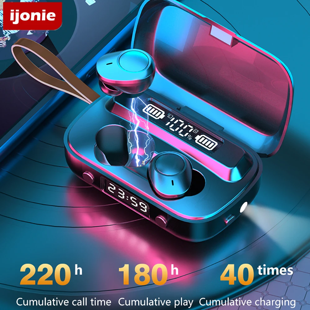 TWS Bluetooth 5.1 Earphones 2400mAh Charging Box Wireless Headphone Waterproof Earbuds Headsets With Microphone
TWS Bluetooth 5.1 Earphones 2400mAh Charging Box Wireless Headphone Waterproof Earbuds Headsets With Microphone
