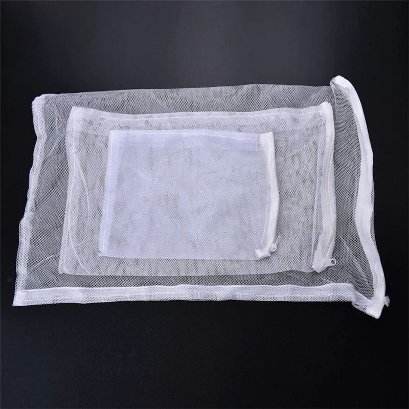 2 Newest Aquarium Fish Tank Pond Filter Net Bag for Bio Ball Carbon Media Ammonia Bag Isolation Bag Nylon Mesh Bag Filter Paper