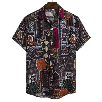 2020 Men Africa Ethnic-Style Floral Shirt Teenager Characteristics Printed Cotton Linen Short Sleeve Shirt
2020 Men Africa Ethnic-Style Floral Shirt Teenager Characteristics Printed Cotton Linen Short Sleeve Shirt
