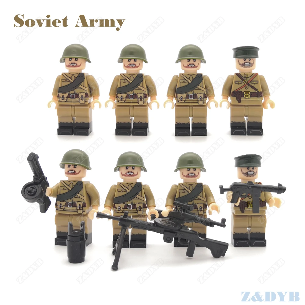 Military Sets Soviet Russian WW2 Soldiers PPSh Army Accessories Weapon Gun Figure Model Building block brick Legoed Children Toy
Military Sets Soviet Russian WW2 Soldiers PPSh Army Accessories Weapon Gun Figure Model Building block brick Legoed Children Toy