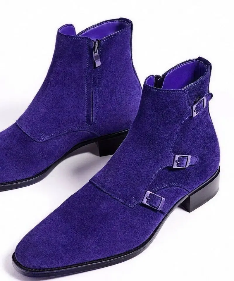 Men Faux Suede Leather Boots Low Heel Zip and Buckle Design Shoes Monk Strap Winter Ankle Vintage Classic Male Casual ShoesTV835
Men Faux Suede Leather Boots Low Heel Zip and Buckle Design Shoes Monk Strap Winter Ankle Vintage Classic Male Casual ShoesTV835