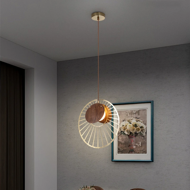 Nordic Interior Hardware Chandelier For Cafe Living Room Bedroom Restaurant Kitchen Walnut Lampshade Decorate Art Pendant Lamp 
Nordic Interior Hardware Chandelier For Cafe Living Room Bedroom Restaurant Kitchen Walnut Lampshade Decorate Art Pendant Lamp