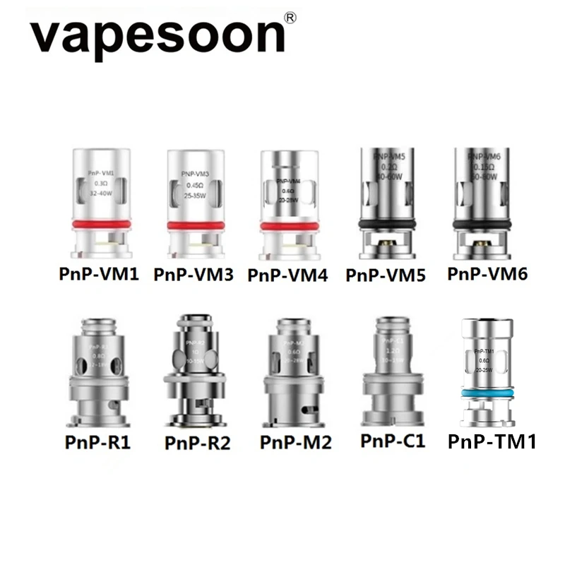 Сменная катушка VOOPOO PnP для VINCI / X Pod /drag s/drag x kit/Navi/Vinci AIR 10 шт.|Испарители электронных