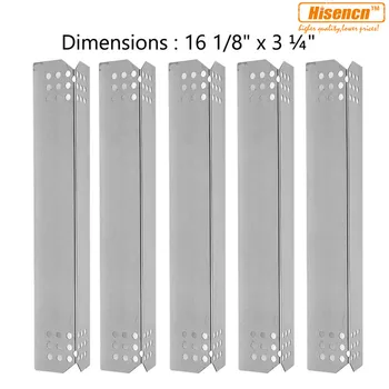 Hisencn 16.1 inch 97451 5pack Stainless Heat Plates Shield, Tent Replacement for Kitchen Aid 720-0745, Jenn Air Gas Grill Model
Hisencn 16.1 inch 97451 5pack Stainless Heat Plates Shield, Tent Replacement for Kitchen Aid 720-0745, Jenn Air Gas Grill Model